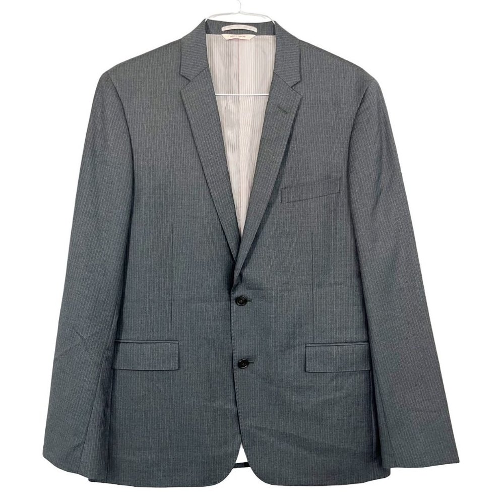 Brooks Brothers Red Fleece Gray Blazer Sport Coat Tollegno 1900 - Size 44L‎